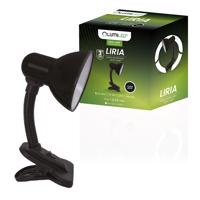 Stolní lampa LIRIA školní E27s klipem na stůl Černá LUMILED LUMBIU0061