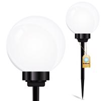Svítidlo solární zahradní LED ATRIS do země Bílá koule 20cm LUMILED LUMSOL1020