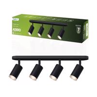 Svítidlo Svítidlo stropní Reflektor LED Spot 4x GU10 IP44 ADERO černá Lumiled
