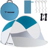 Trizand Plážový stan 220x120x90cm - tyrkys - šedý