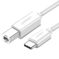 Ugreen US241 Kabel USB-C / USB-B 2.0 pro tiskárnu se skenerem 1,5 m - bílý 6957303844173