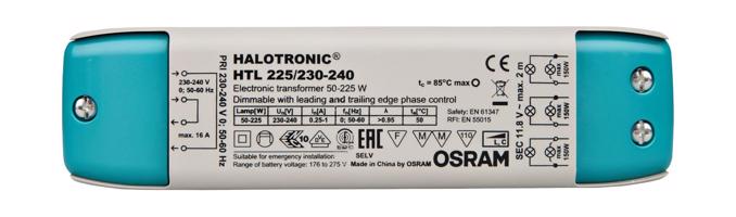 Zdroj Halogenowy Regulátor Fazowy Stmívač Fazowy 50-225W 11.6-11.7V OSRAM HTL Compact OSRZAS0210